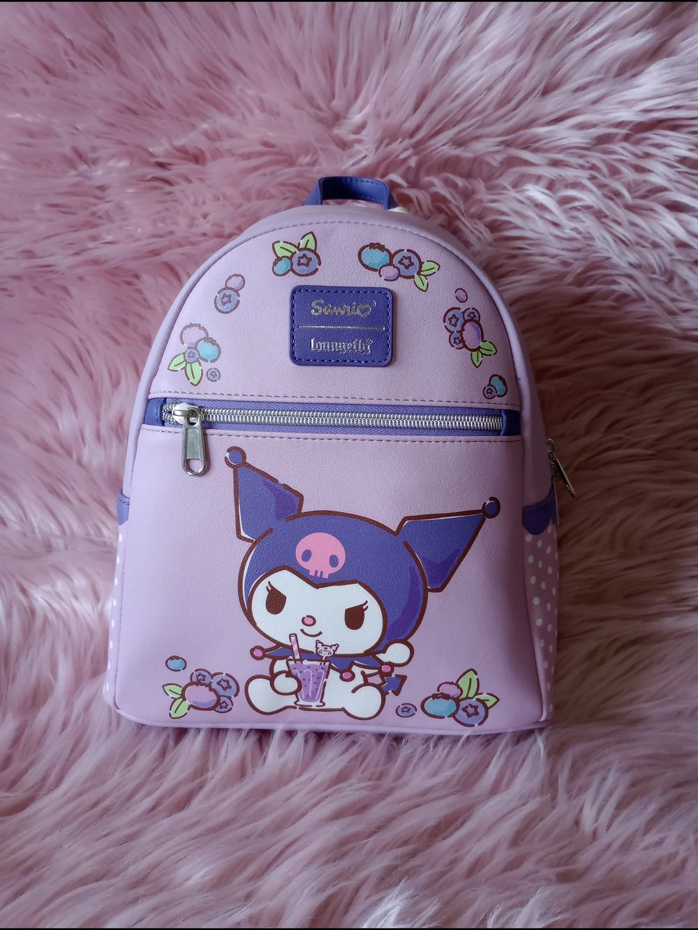Loungefly Kuromi Blueberries Mini Backpack